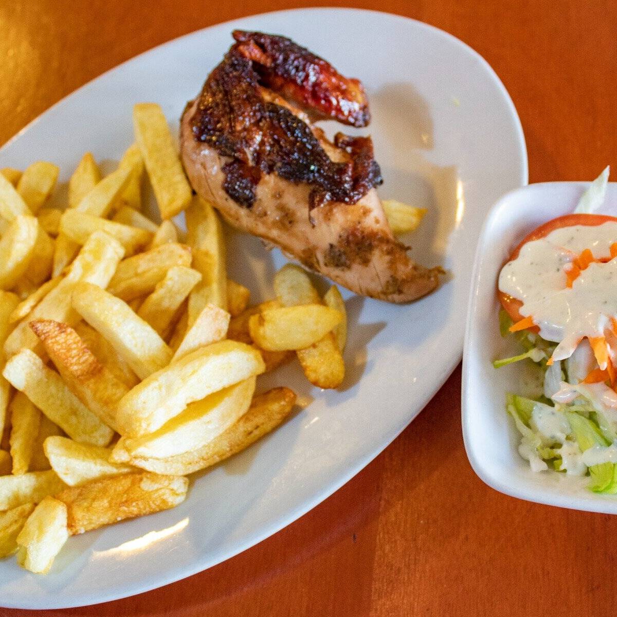 1/4 de pollo a la brasa