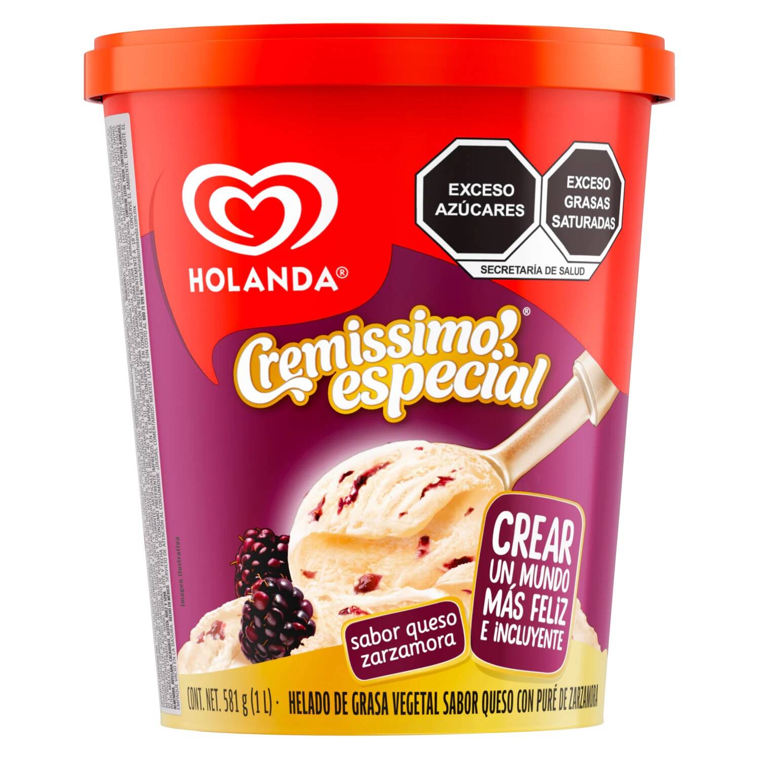 Holanda queso y zarzamora 900 ml