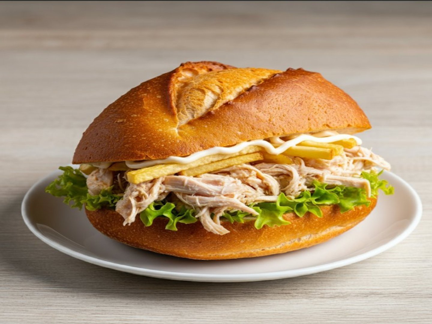Sánguche de Pollo Deshilachado
