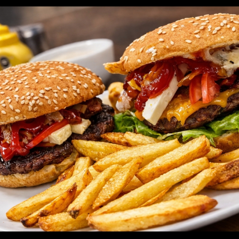 COMBO 3 2Hamburguesas Doble Carne +Papas +refresco
