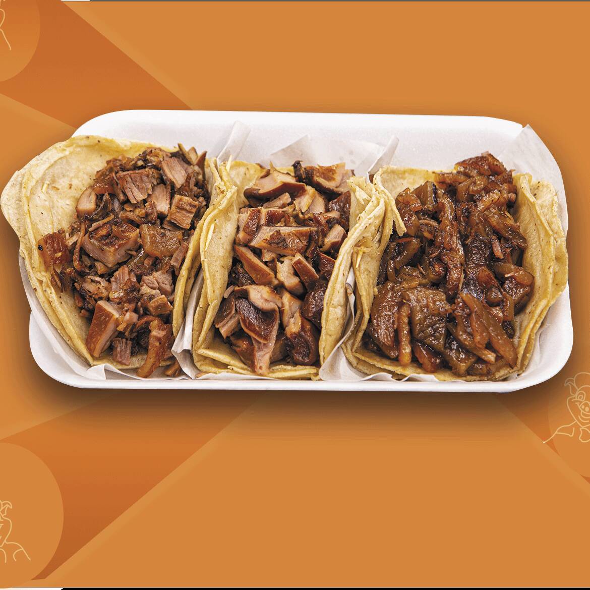 3 Tacos de Carnitas