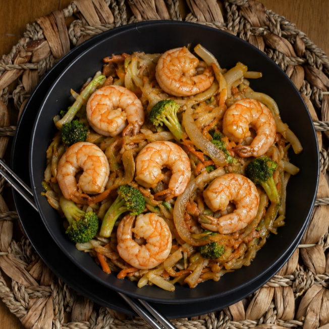 1/2 Chop Suey langostinos 1-2 pers.