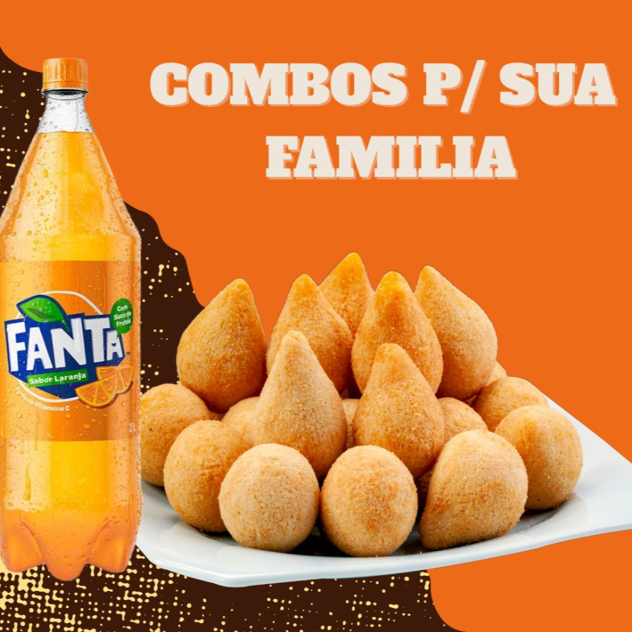 Contém: -100 Salgados do tamanho de festa ( apx. 18 gr), 1 refrigerante 2l