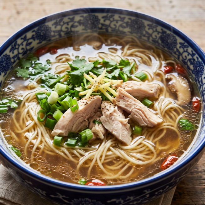 Sopa de Fideo con Pollo Chico