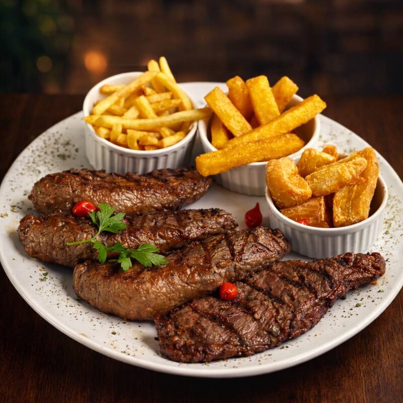 Suculenta, macia e com aquela capa de gordura que garante sabor incomparável. Servida na medida certa para quem aprecia uma carne nobre de verdade. 500g Obs: Os acompanhamentos devem ser escolhidos para serem enviados com o corte de carne.