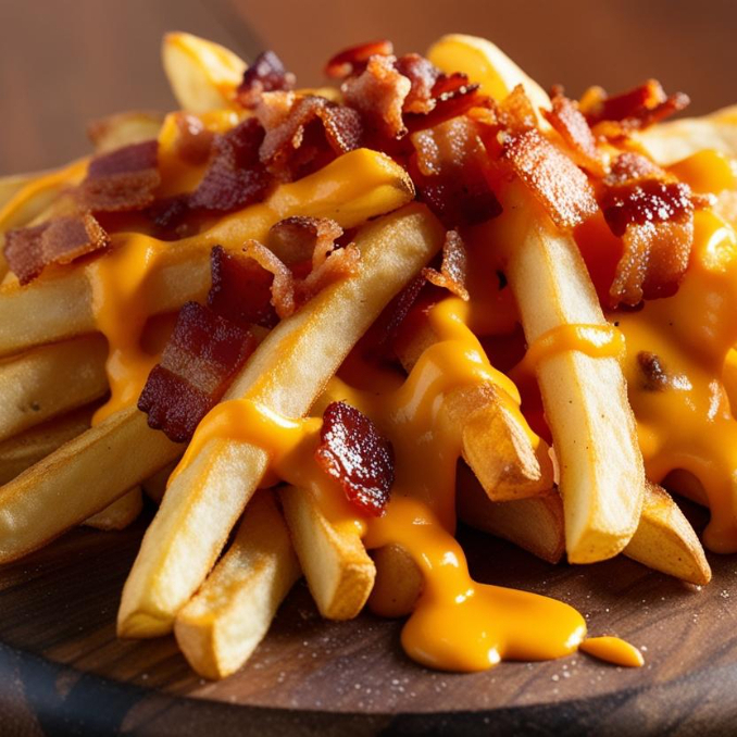 Papas tocino y queso