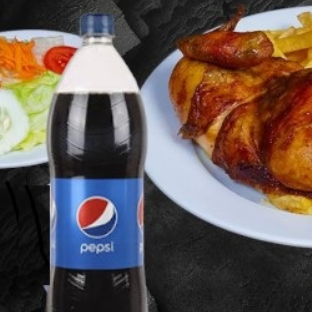 1/2 Pollo + Gaseosa 1.5 L