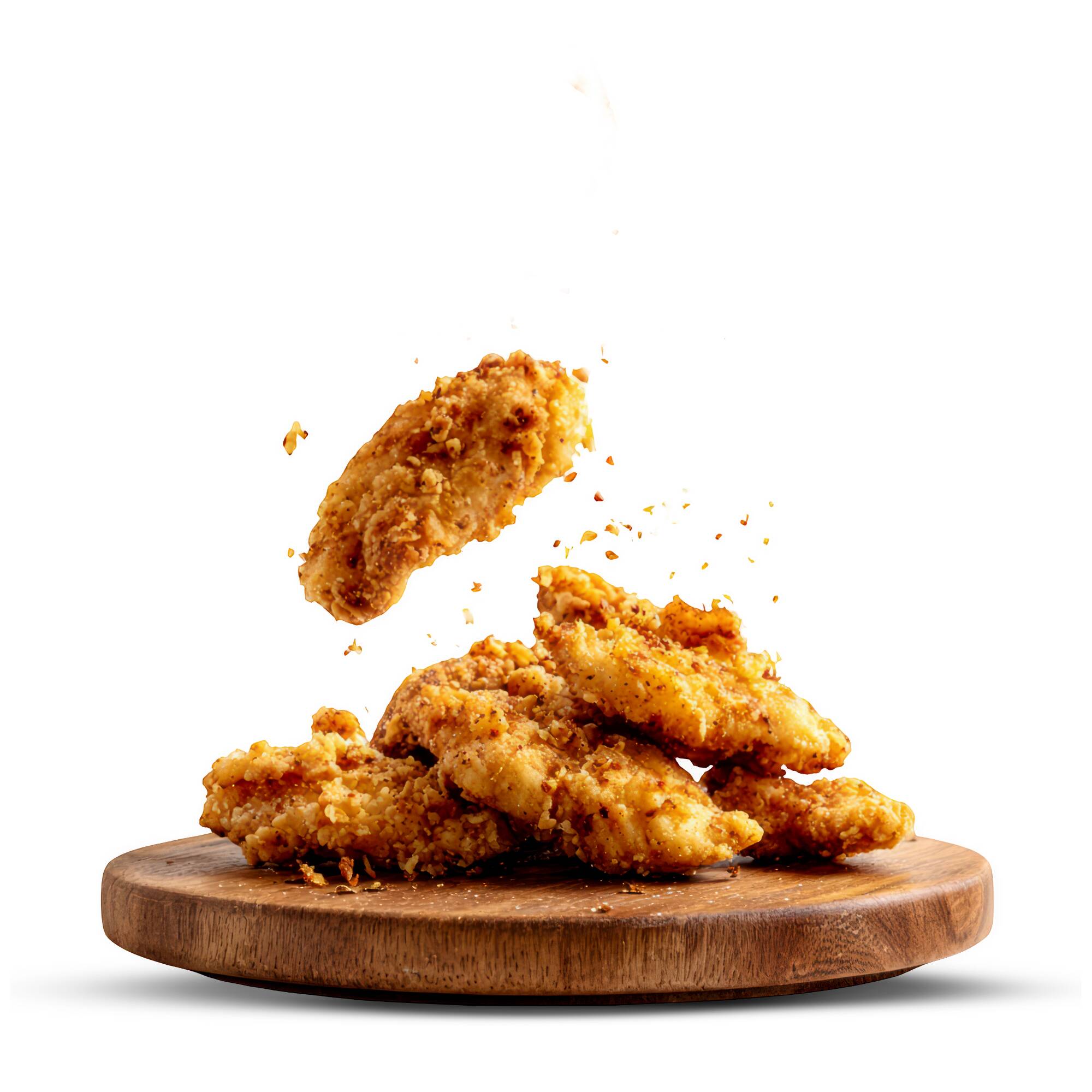 isca de frango marinado por 12, empanado e frito escolha seu molho preferido pra ficar ainda mais gostoso