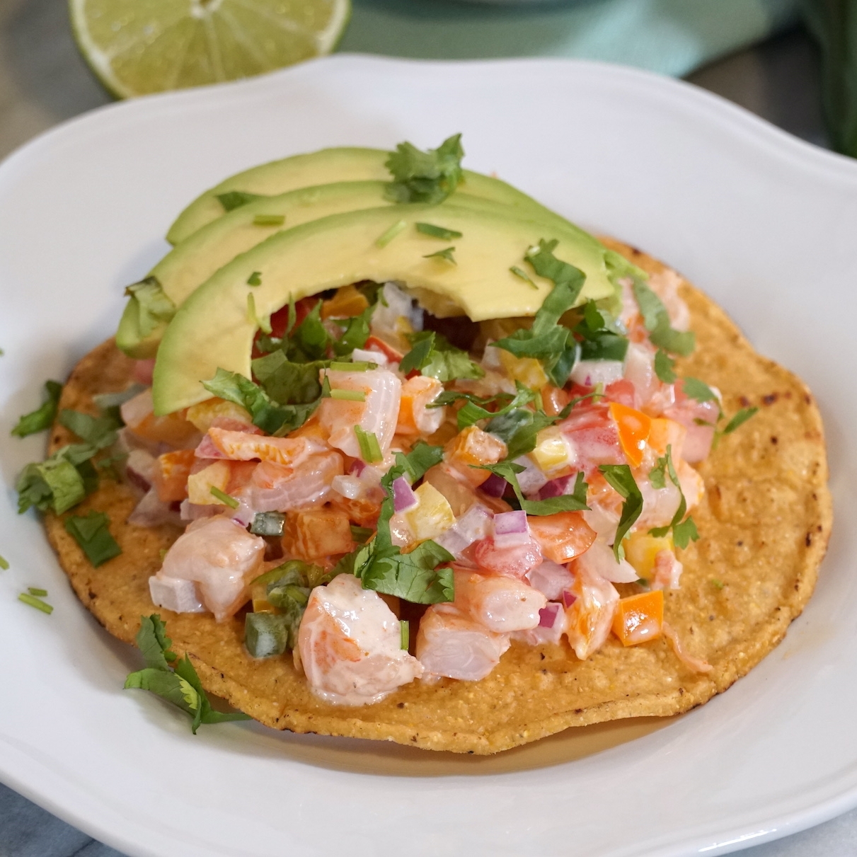 Tostada de Ceviche Mixto