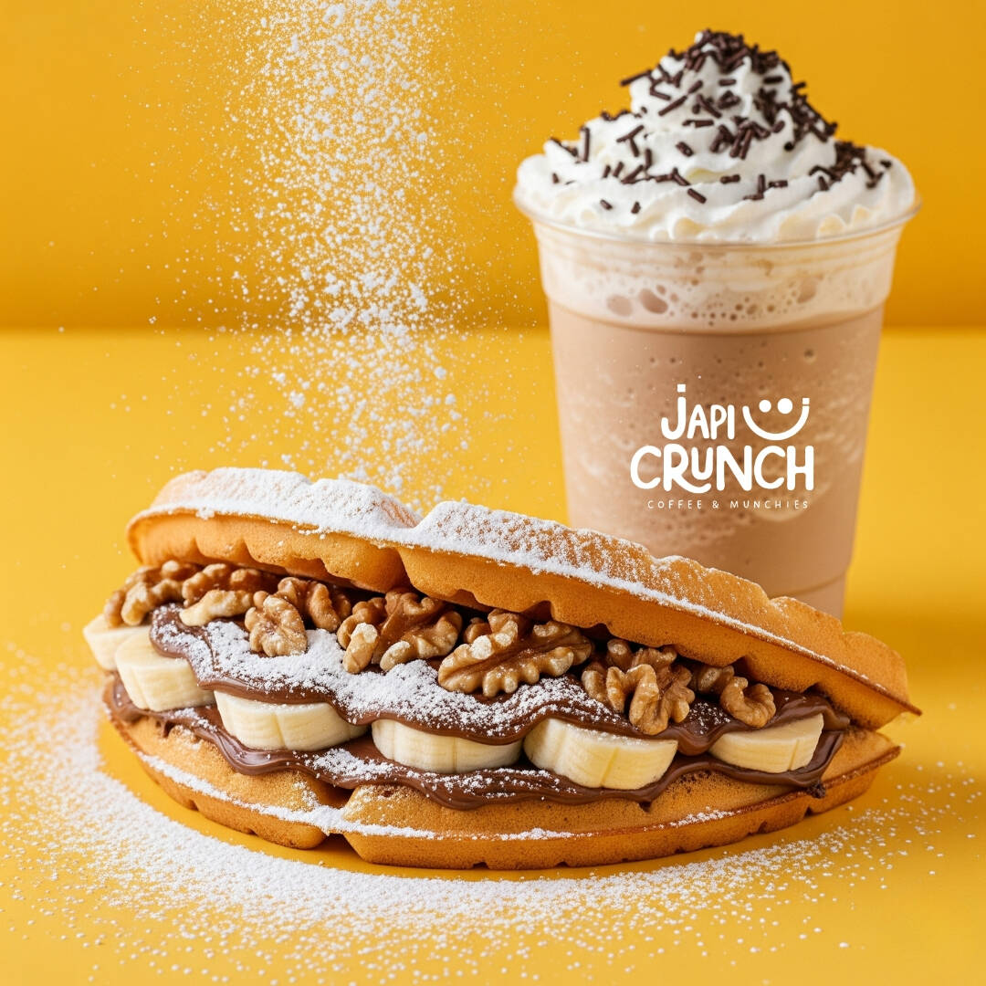Waffle Banano + Frappe Capuccino