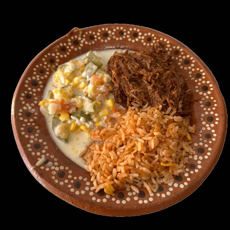 1 GUISADO CON ARROZ Y FRIJOL