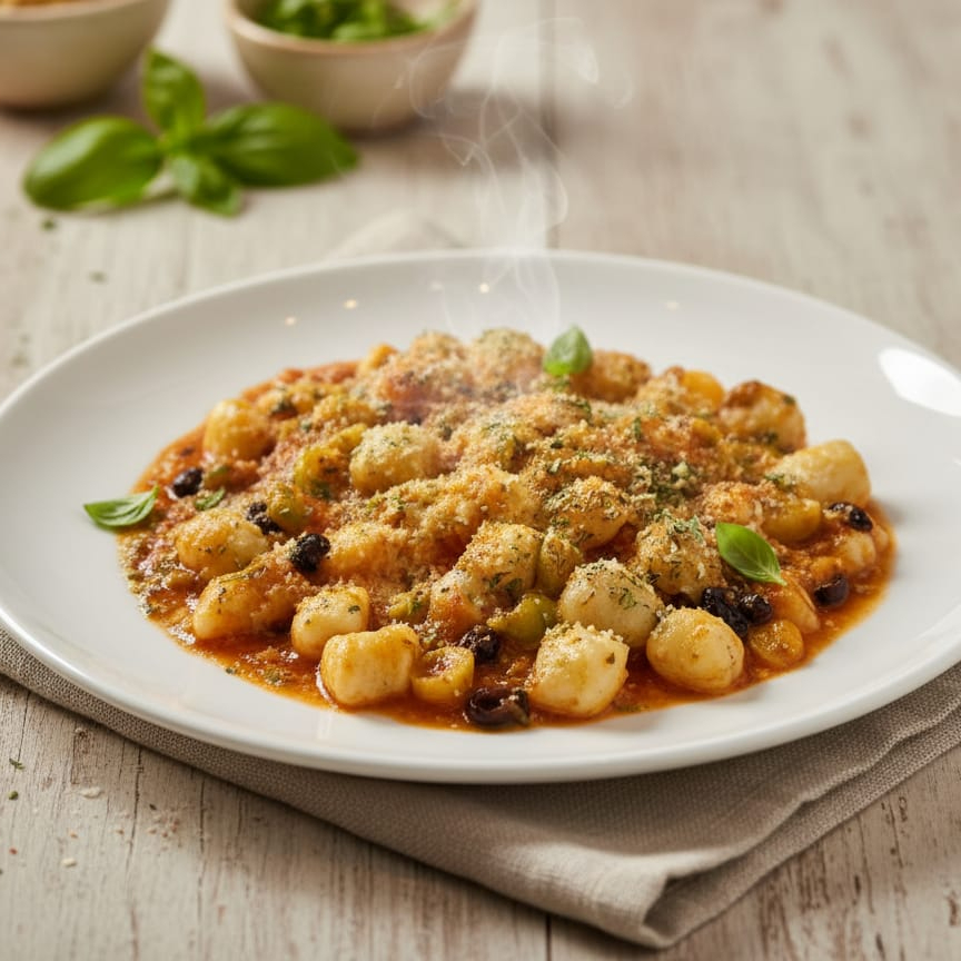 Delicie-se com nosso nhoque artesanal, fofinho e saboroso! Escolha entre molhos incríveis como branco, sugo ou bolonhesa, e personalize com até 6 ingredientes, como bacon crocante, calabresa suculenta, frango desfiado ou vegetais frescos. Experimente o sabor autêntico da Itália em cada mordida.