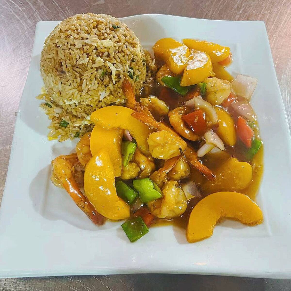M Langostino con Durazno