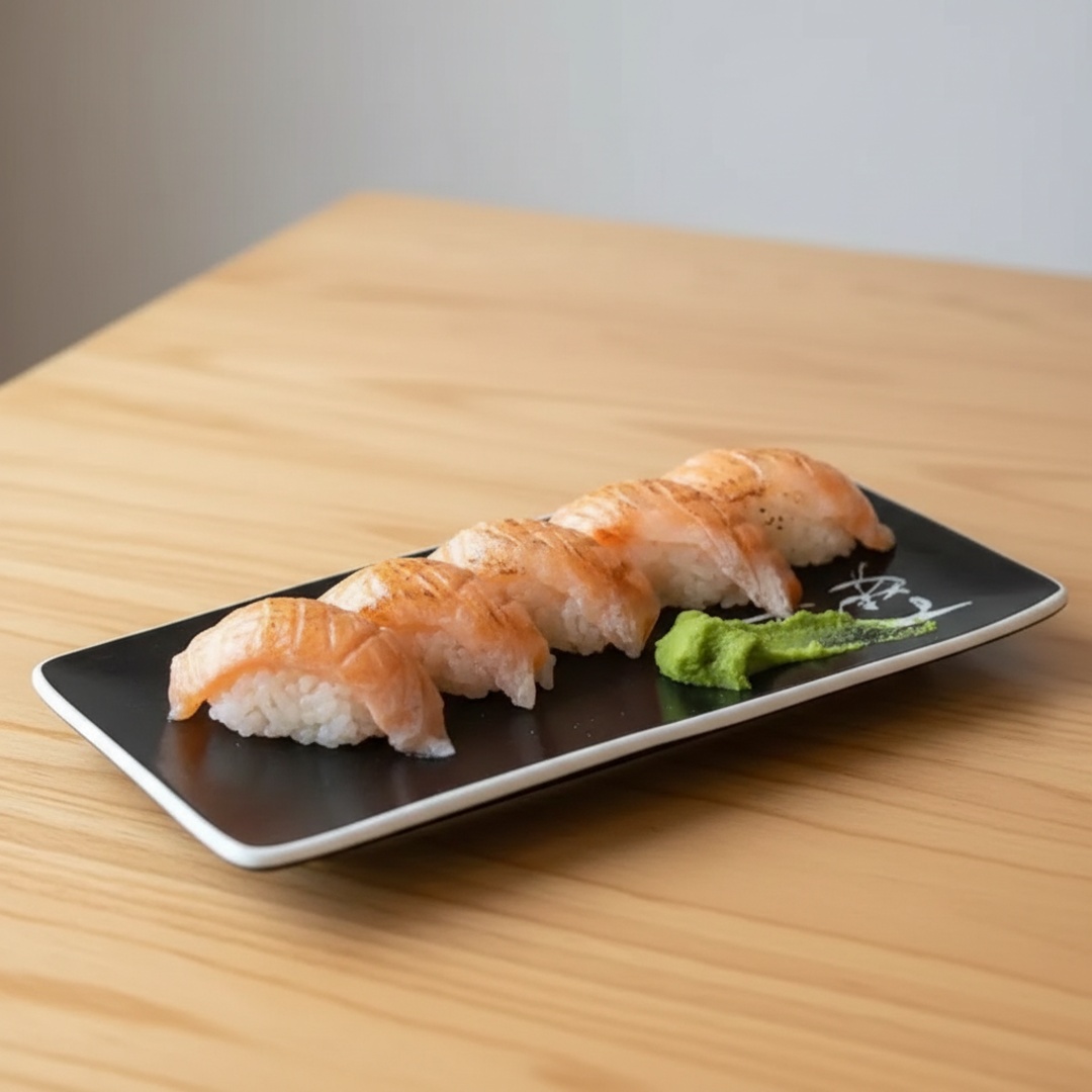 20 Unidades de niguiri de salmão maçaricado
* Foto Ilustrativa
* Não alteramos as peças
* Peças entregues frias
tags
sushi, promoção japa, promo japa, promoção, combo, combinados, combo barato, lanches, jantar, almoço, maki, salmão, japa, japonesa, culinária japonesa, oriental, poke japa, ceviche, especial, box, kame, unidades, niguiri, promoção de sushi, promoção temaki