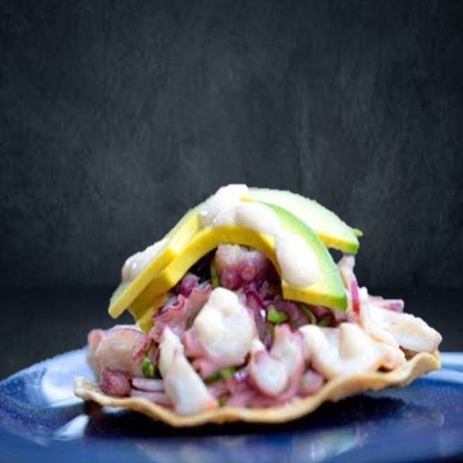 Tostada de Camarón o de Pulpo