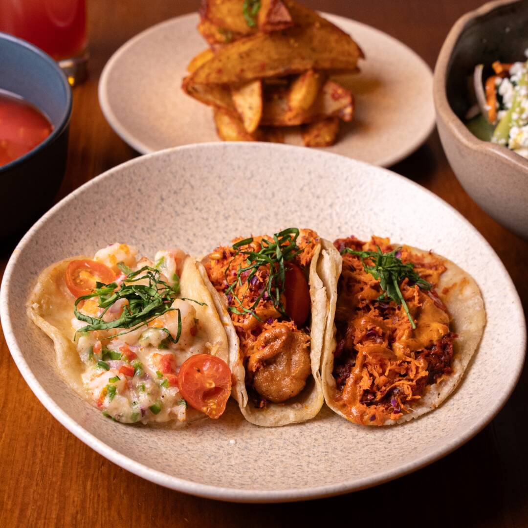 TRILOGIA DE TACOS DE CAMARON