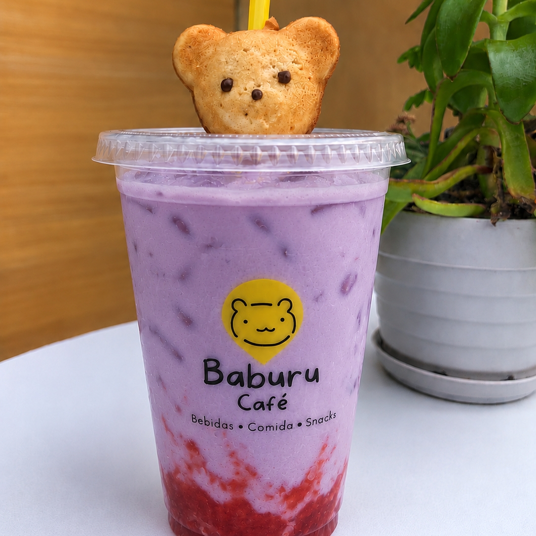 Strawberry Taro Latte