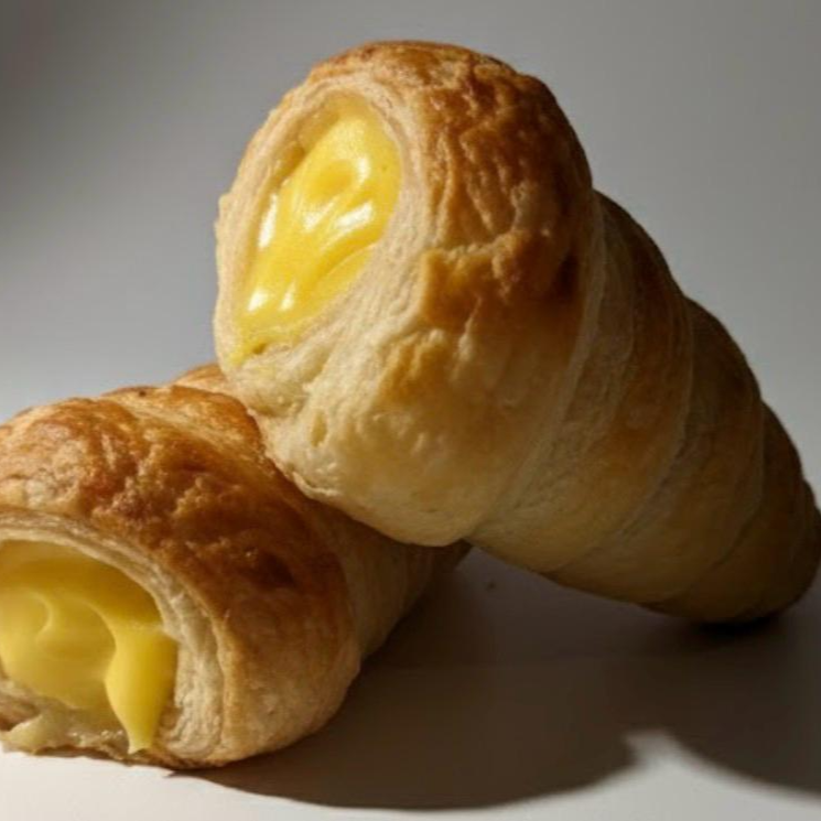Barquillo de Hojaldre con Crema Pastelera