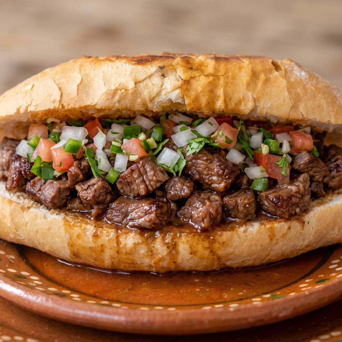 Lonche de Bistec