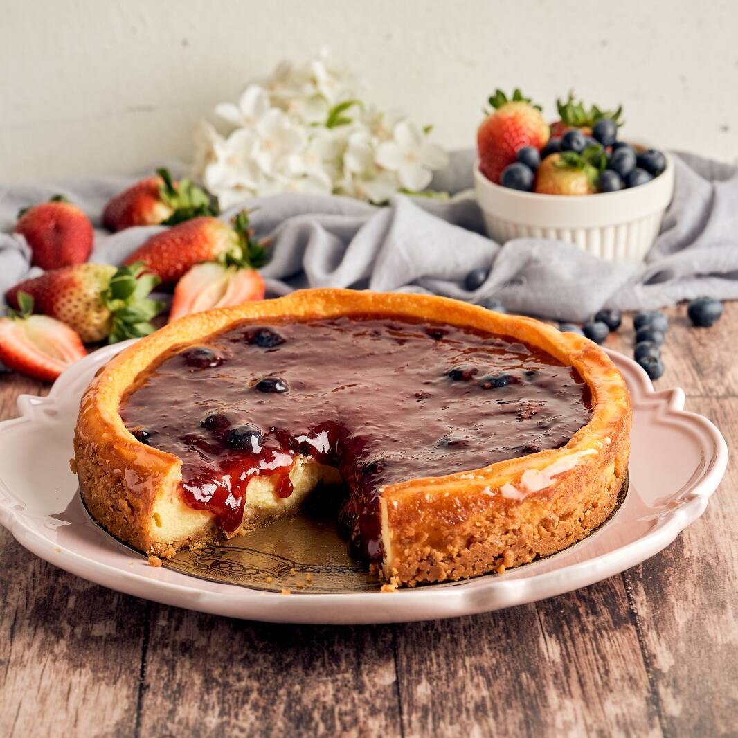 Porción Cheesecake de Frutos Rojos