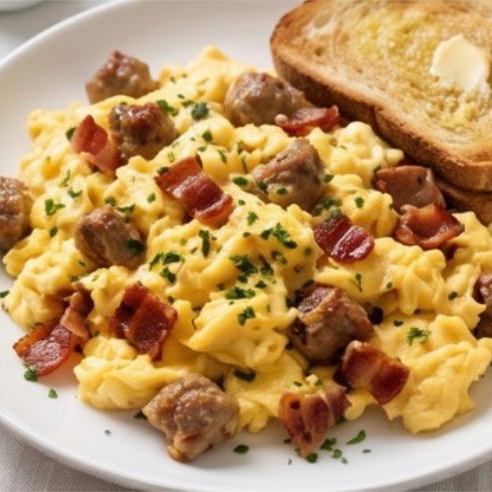 Scramble Eggs, Salchicha Italiana, Tocino 360 g