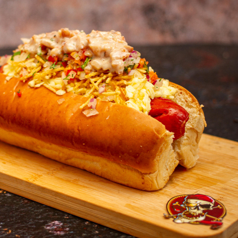 Perro Carbonara con Salchicha