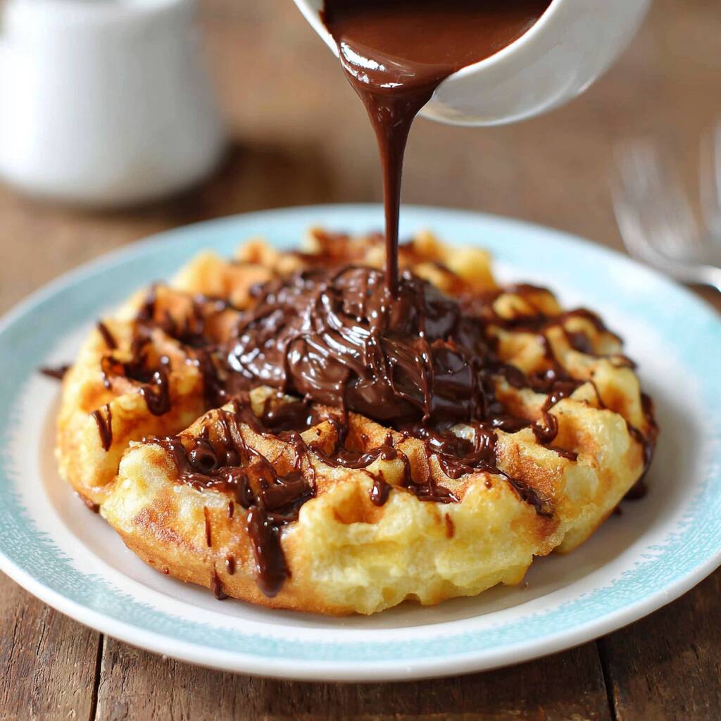 Waffle Recheado com Nutella