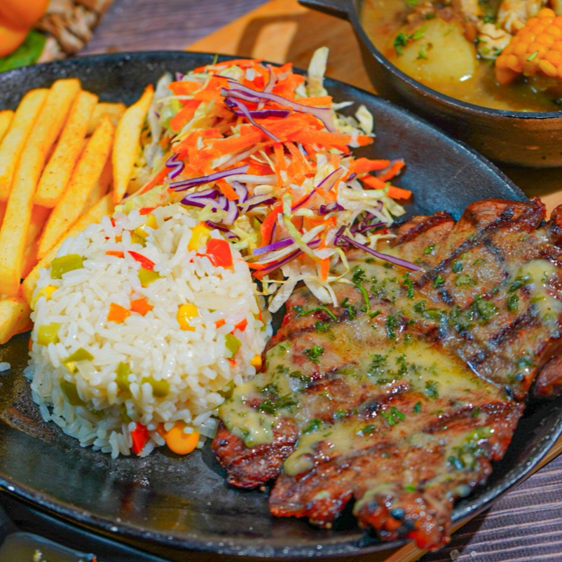 Almuerzo Churrasquito Al Ajillo