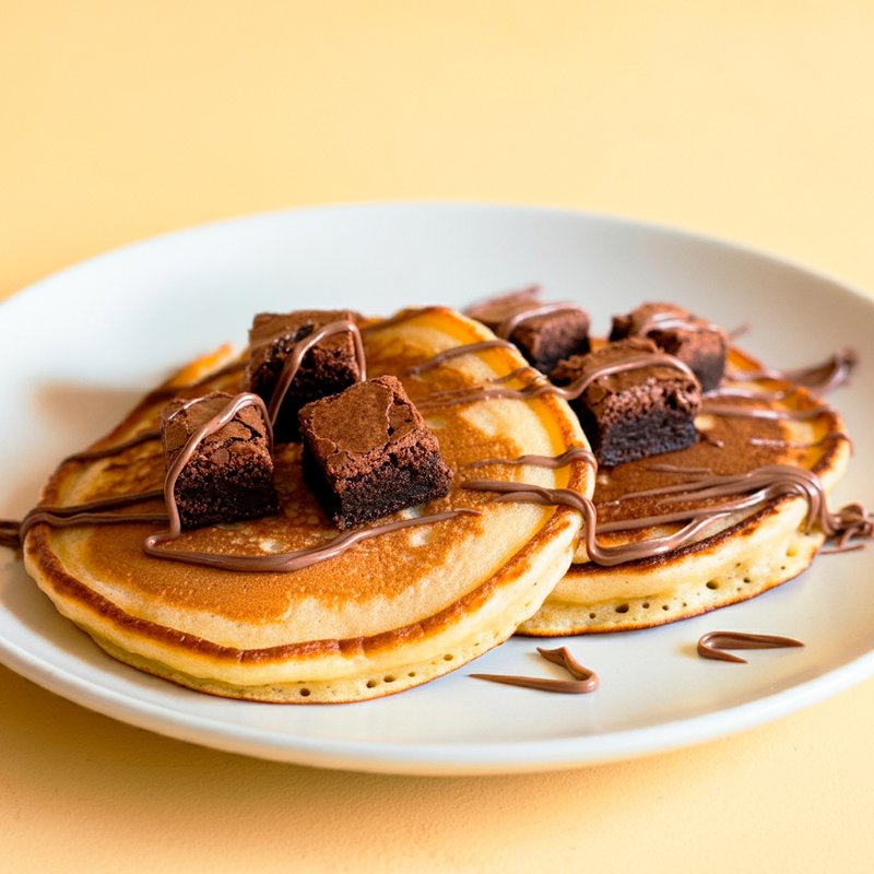 Pancakes de Brownie y Nutella
