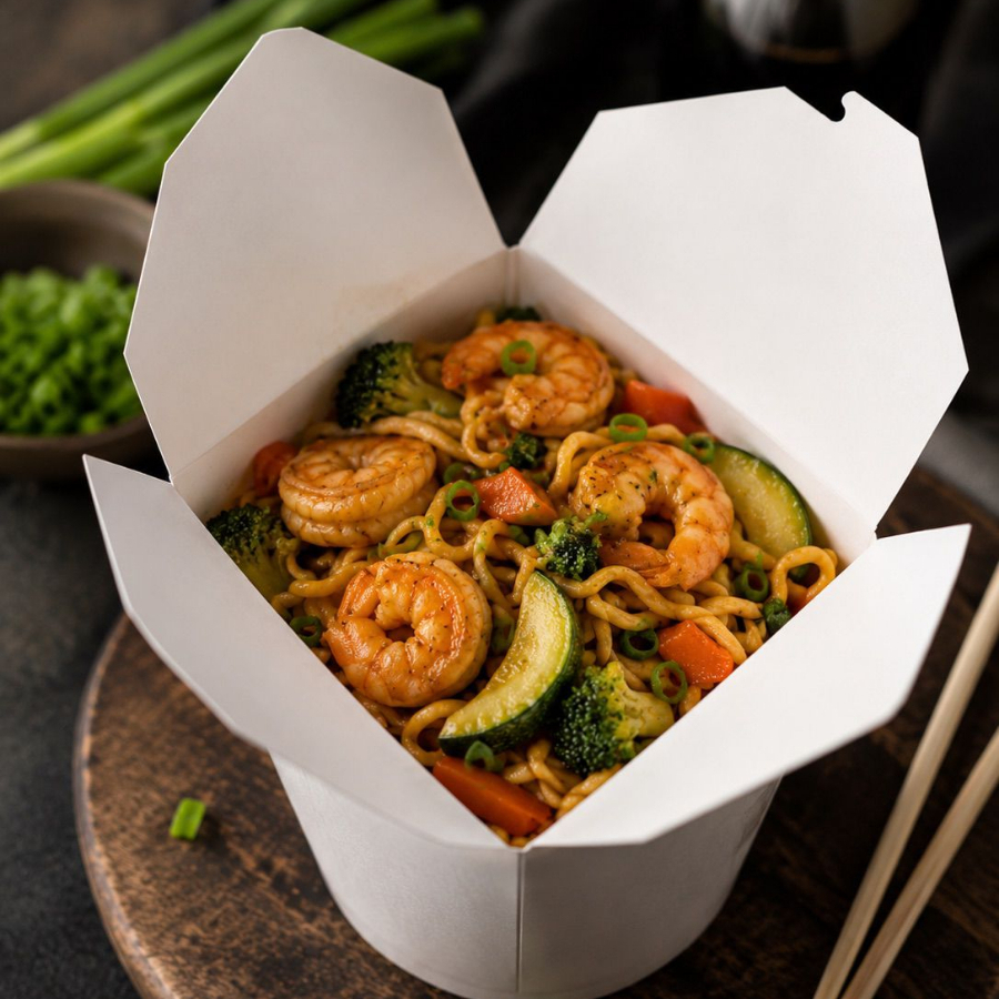 Wok Coreano de Camarón