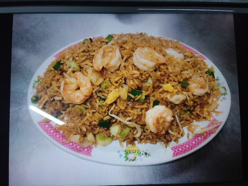 Arroz frito con Camaron