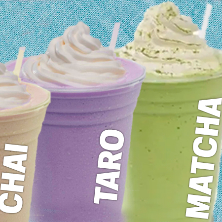 Chai Original, Taro, Chai Manzana o Matcha. ( Frap