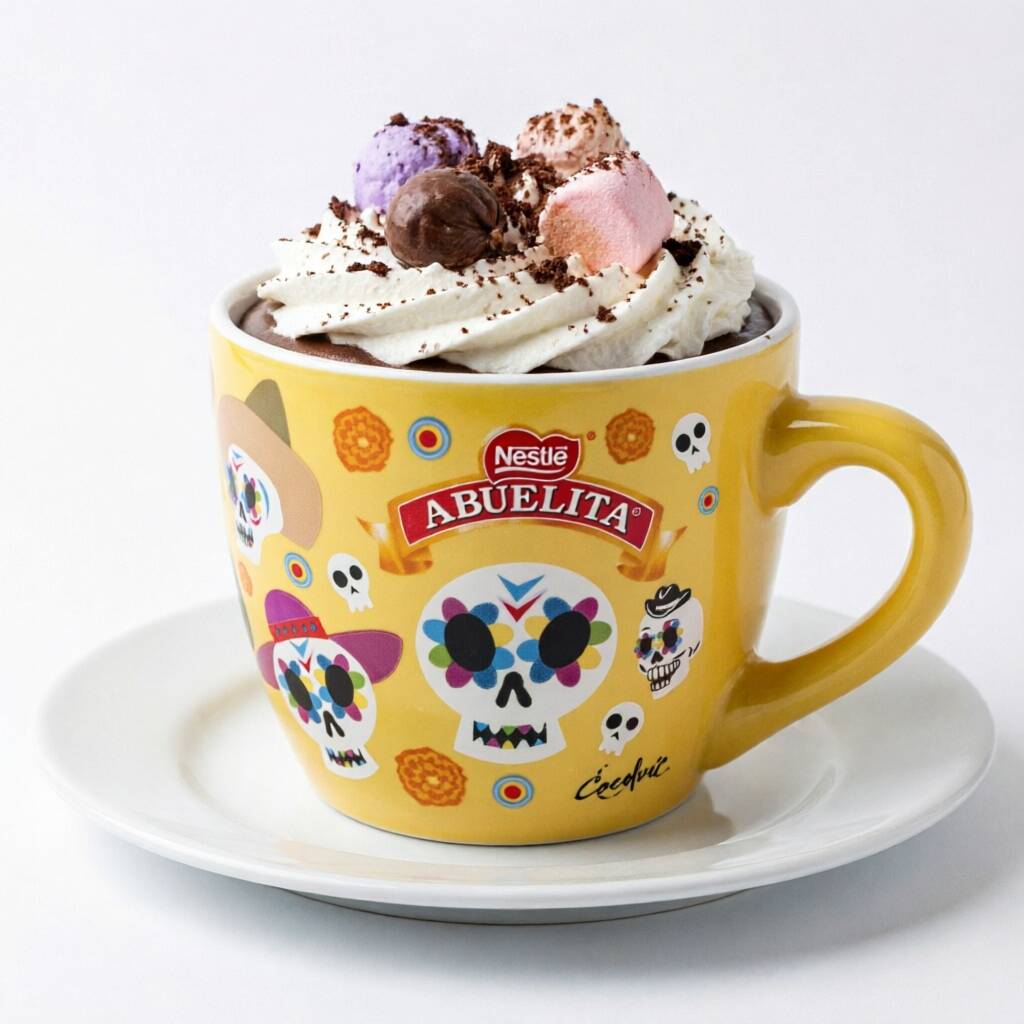 Chocolate con Bombones y Crema Batida