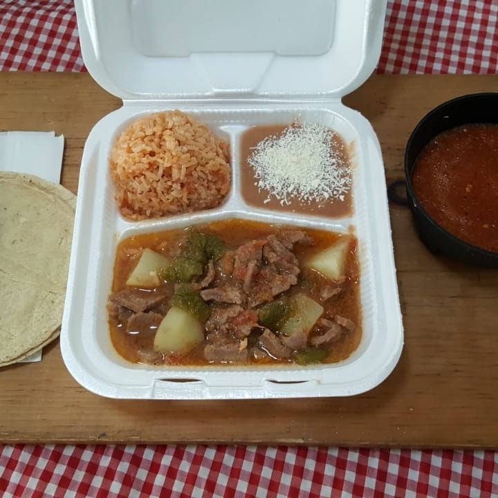 ✅⭐Delicioso Bistec Ranchero y guarniciones