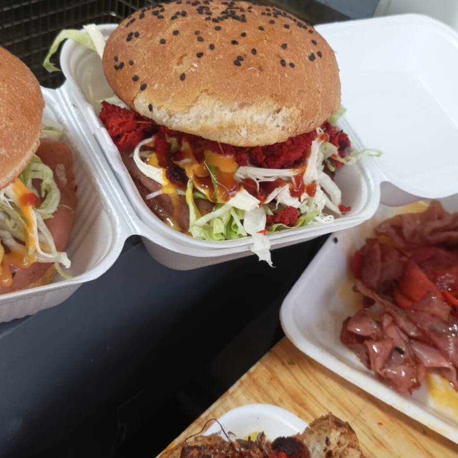 Hamburguesa. Hawaiana