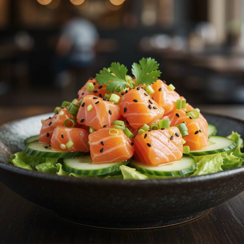 sunomono de salmao ou atum