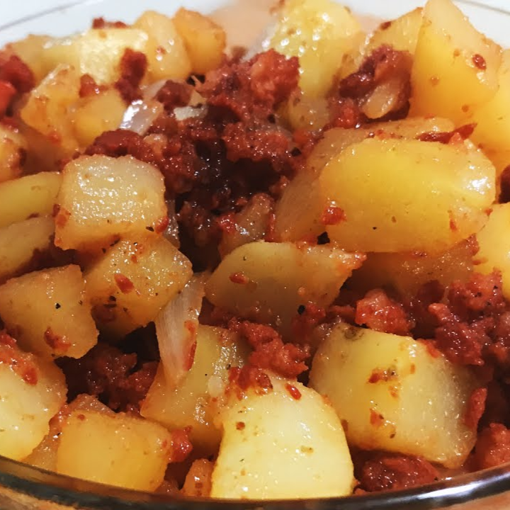 Taco de Papas con Chorizo