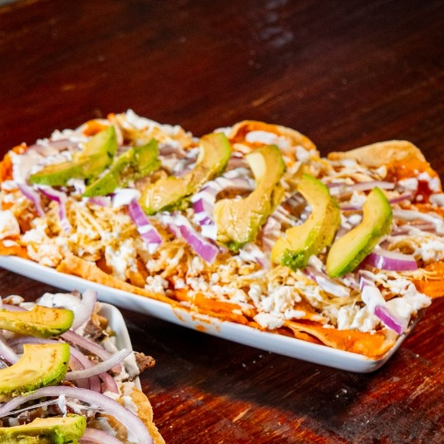 Chilaquiles Preparados con pollo