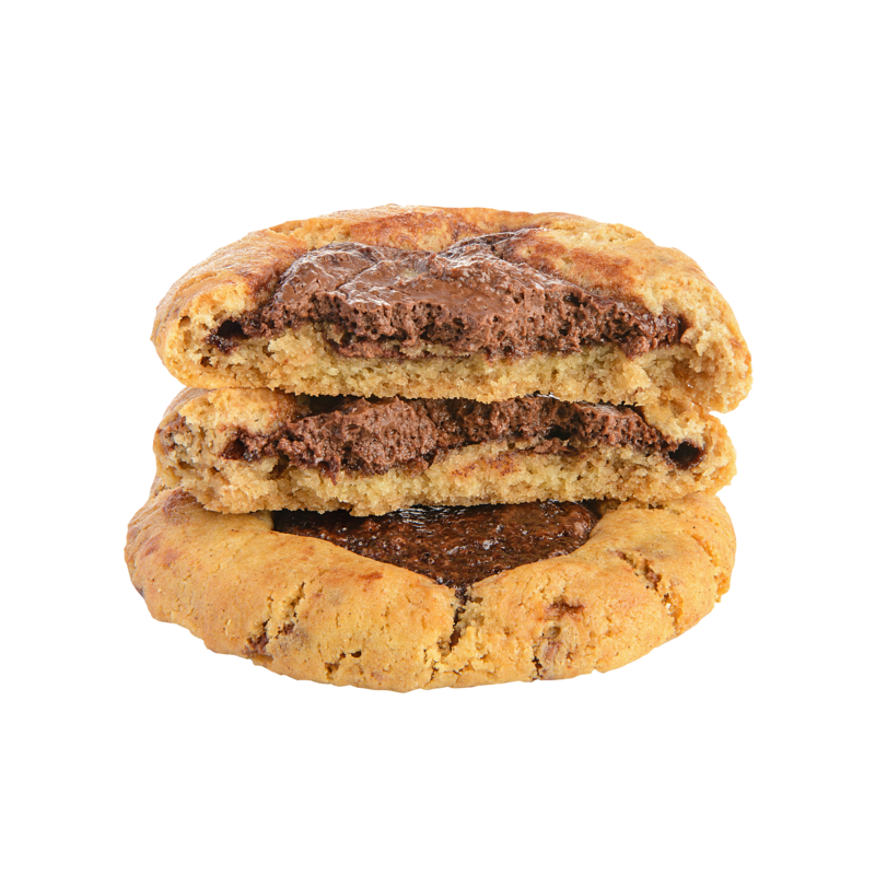 Cookie de baunilha com pedaços de chocolate ao leite e ultra recheio de Ovomaltine cremoso e crocante.