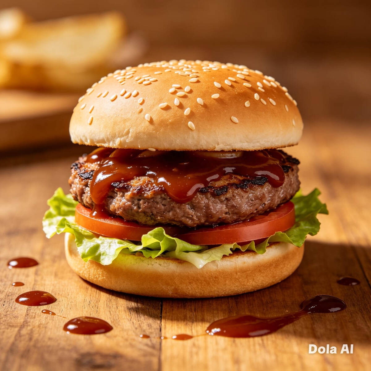 Hamburguesa goliat BBQ chipotle
