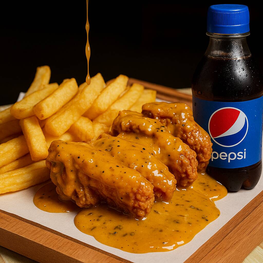 6 Alitas y Pepsi 355 ml