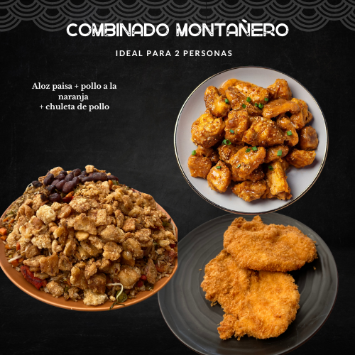 Combinado con Arroz Montañero