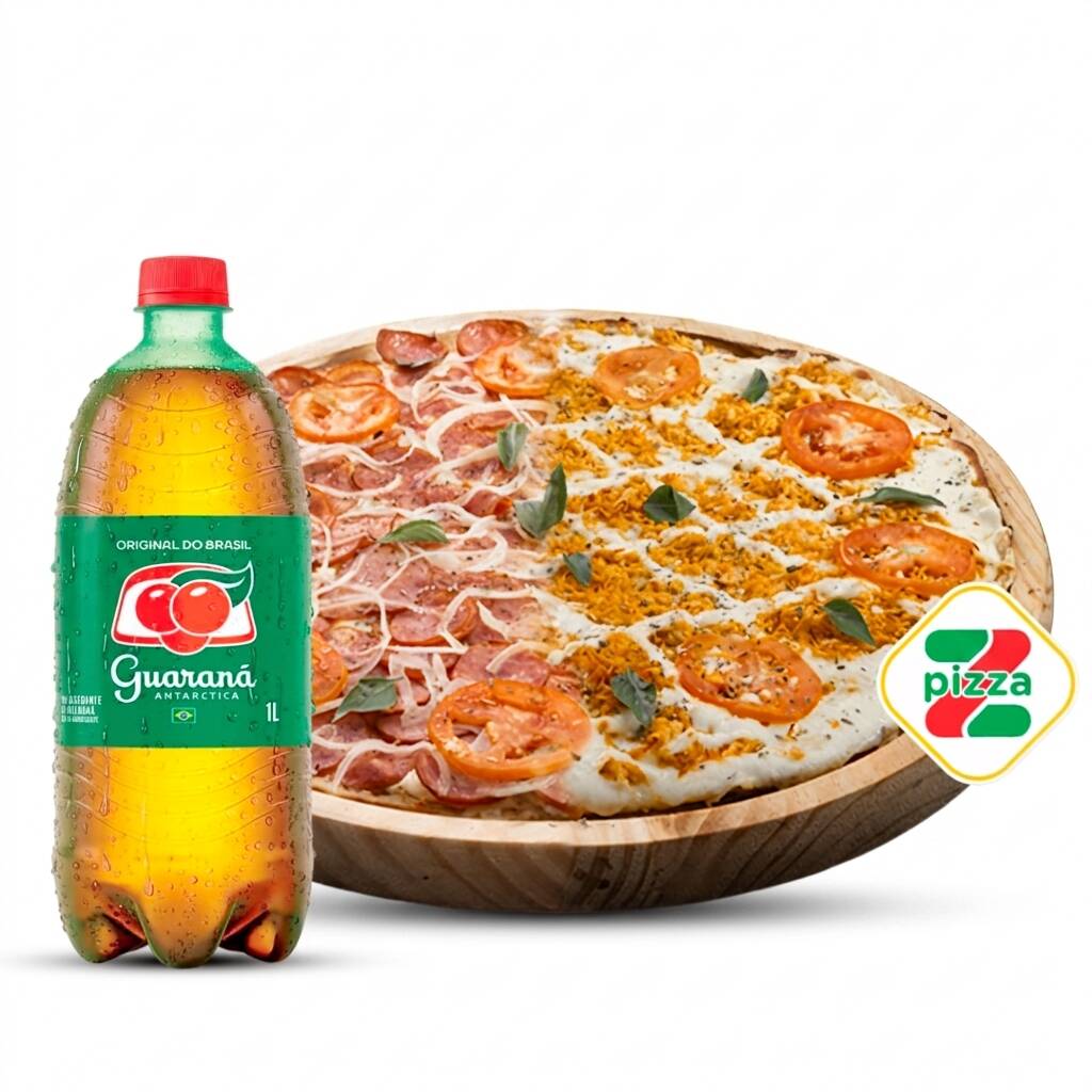 Deliciosa Pizza Metade Calabresa, Metade Frango Com Catupiry