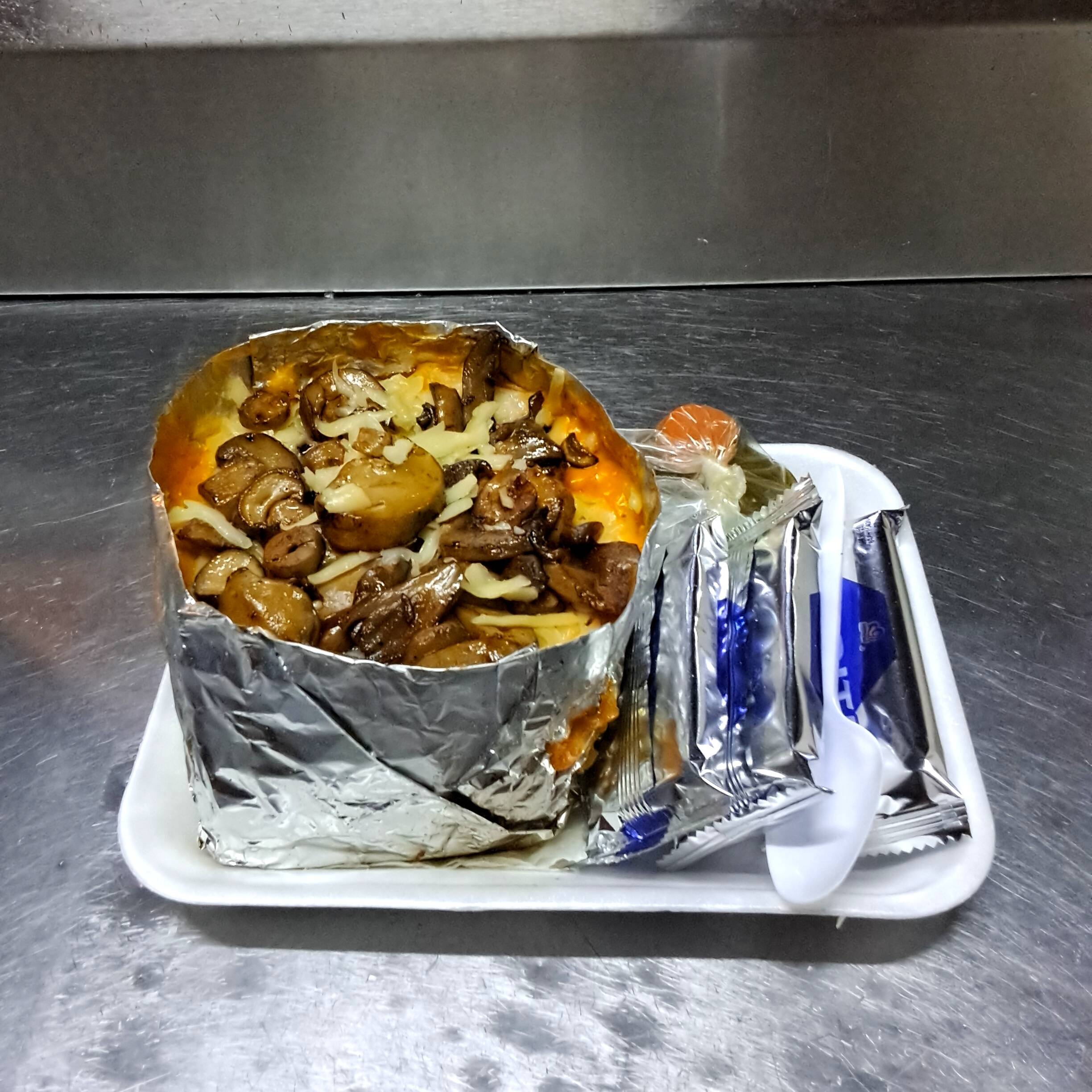 Papa Asada Champiñones