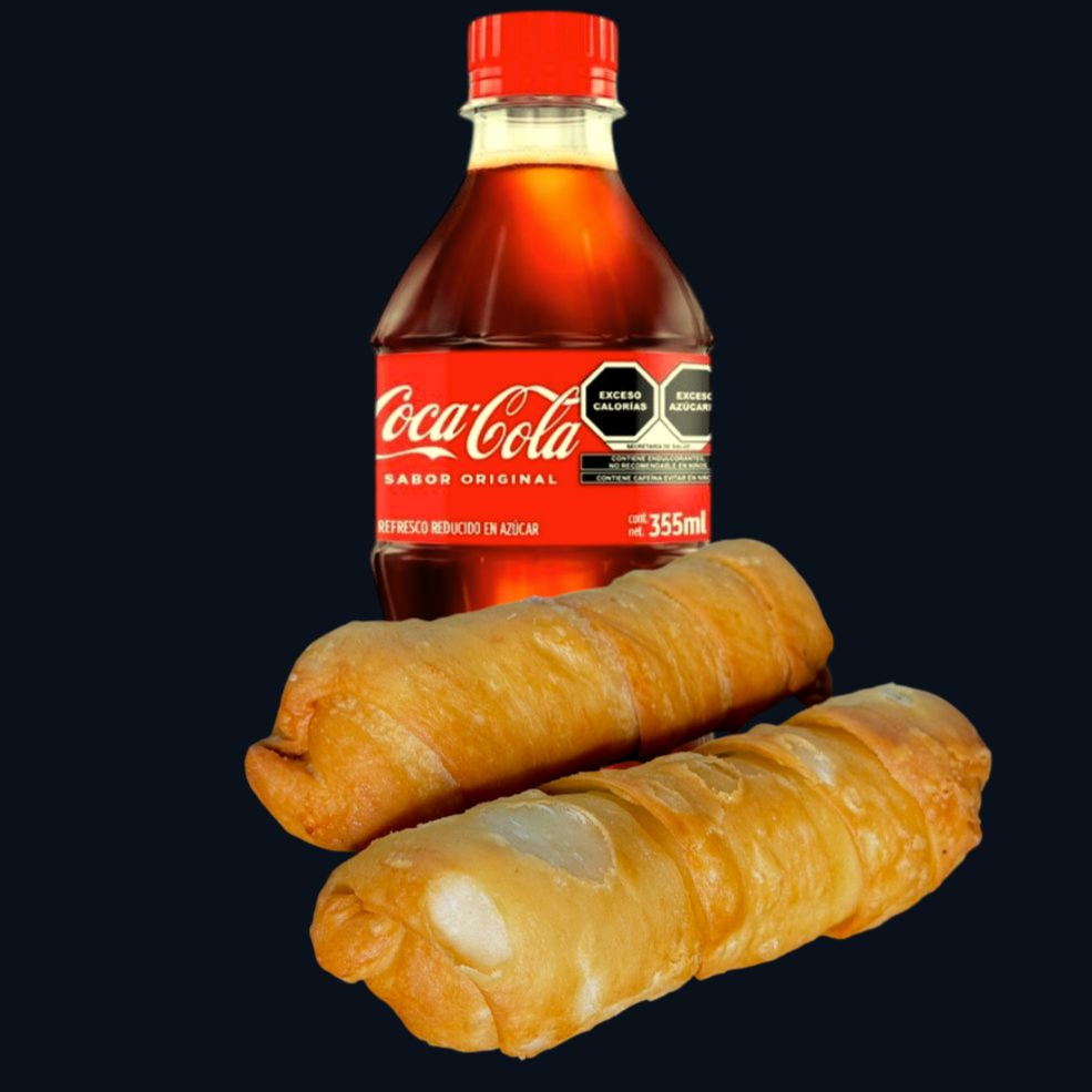 Combo 2 Tequeñones de Queso + Coca Cola