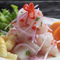 Ceviche Pescado + Arroz con Mariscos