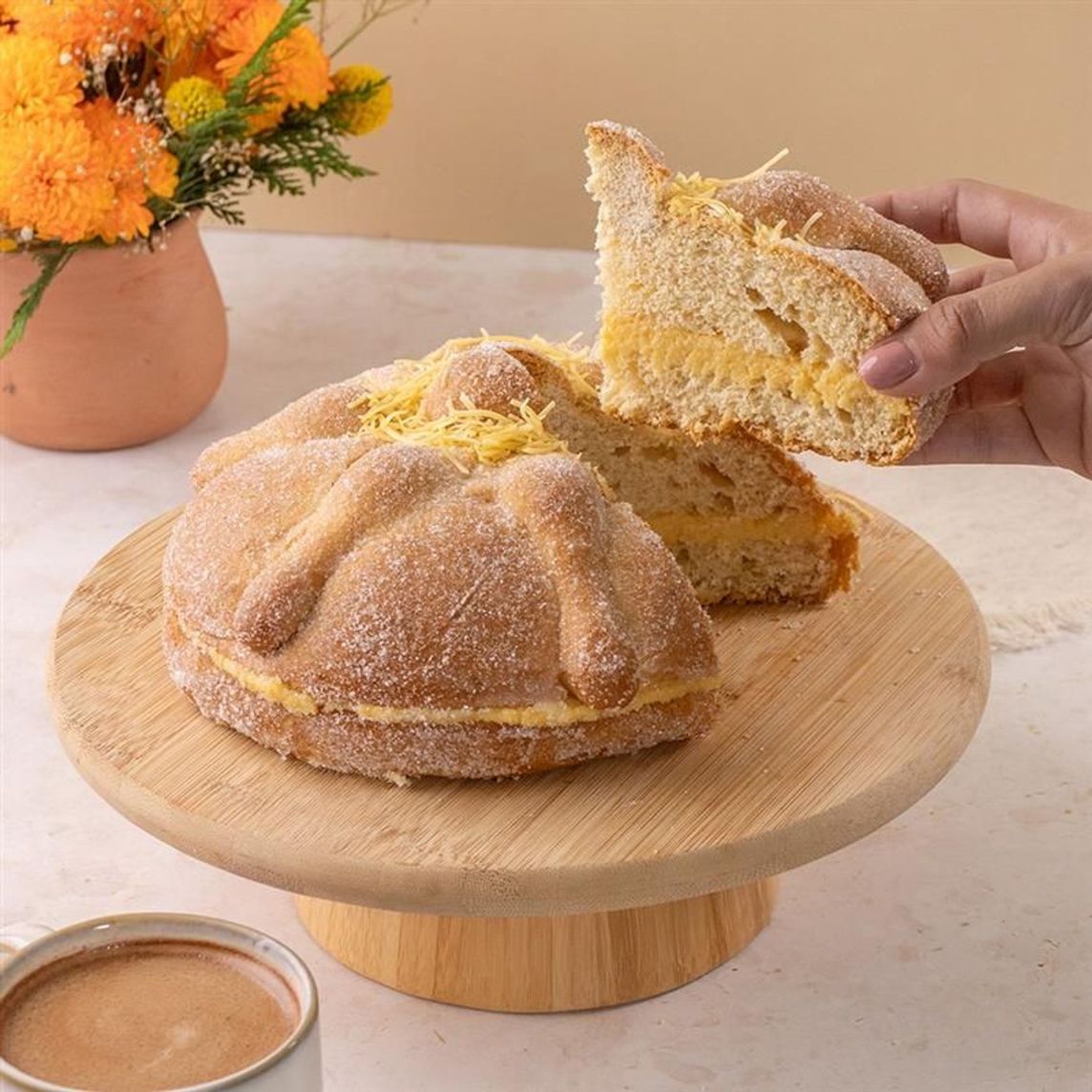 Rebanada Pan de Muerto Queso de Bola