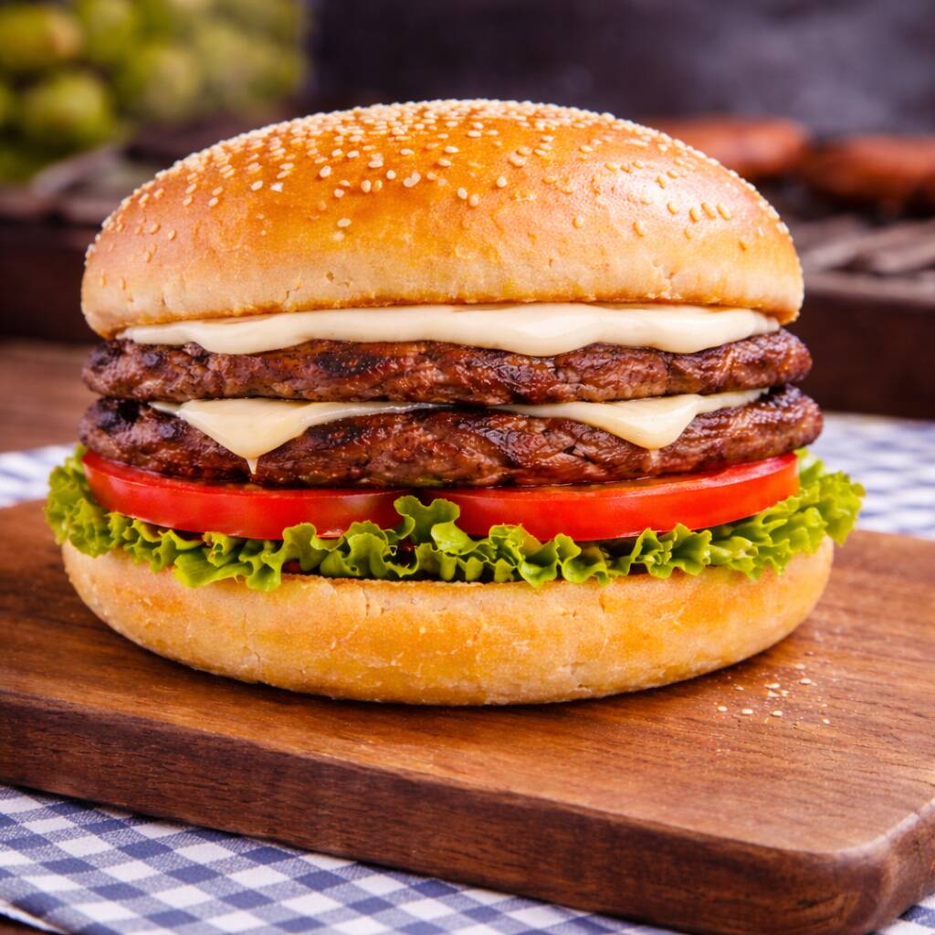 Hamburguesa doble de res