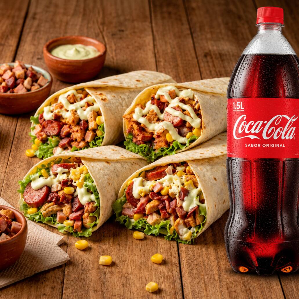 Combo 4 Rollitos + Coca Cola 1.5L