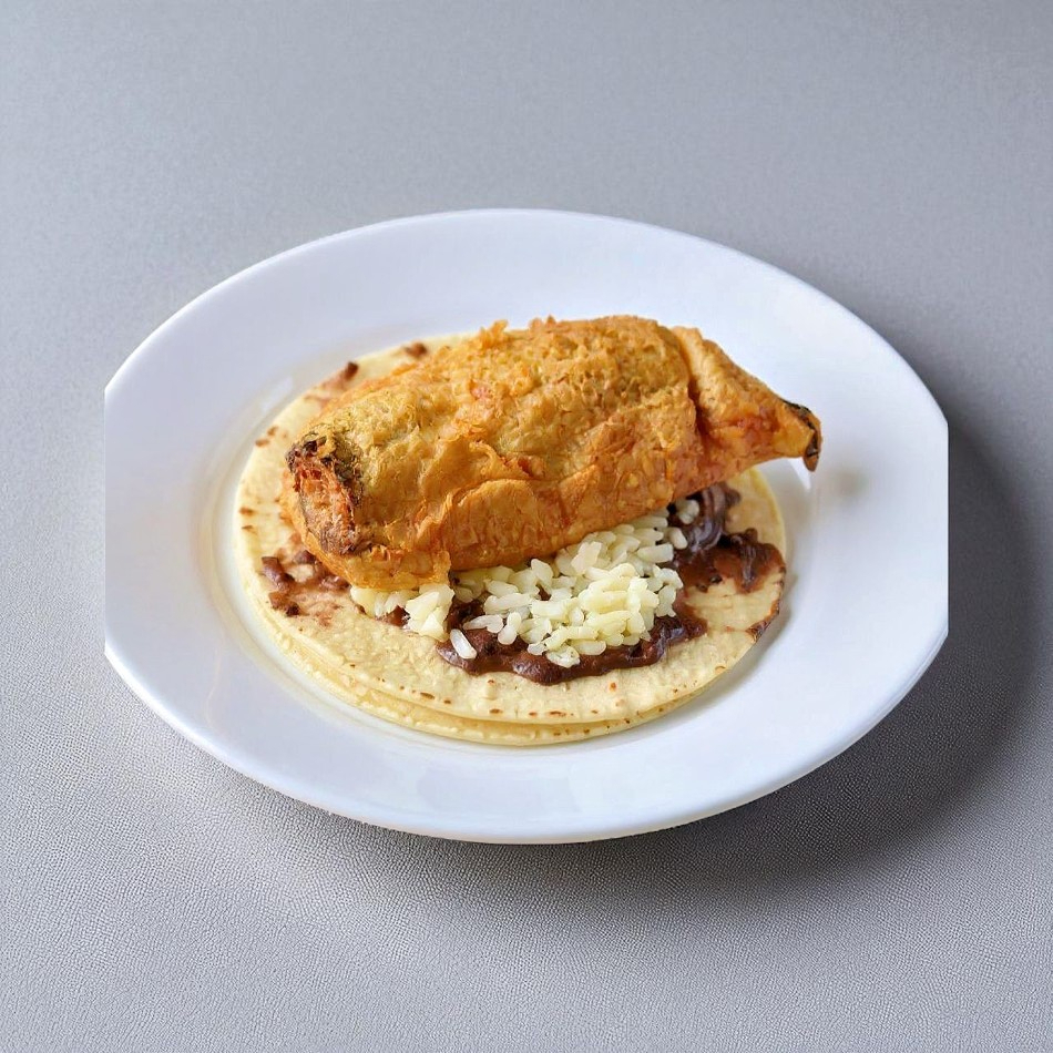 Taco de Chile Relleno de Queso
